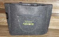 Filztasche grau mit grüner Schrift € 17,50